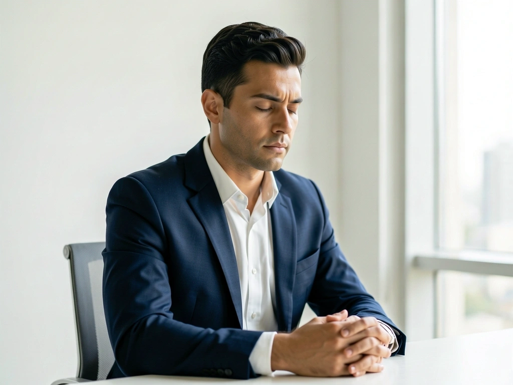 Persona practicando ensayo mental